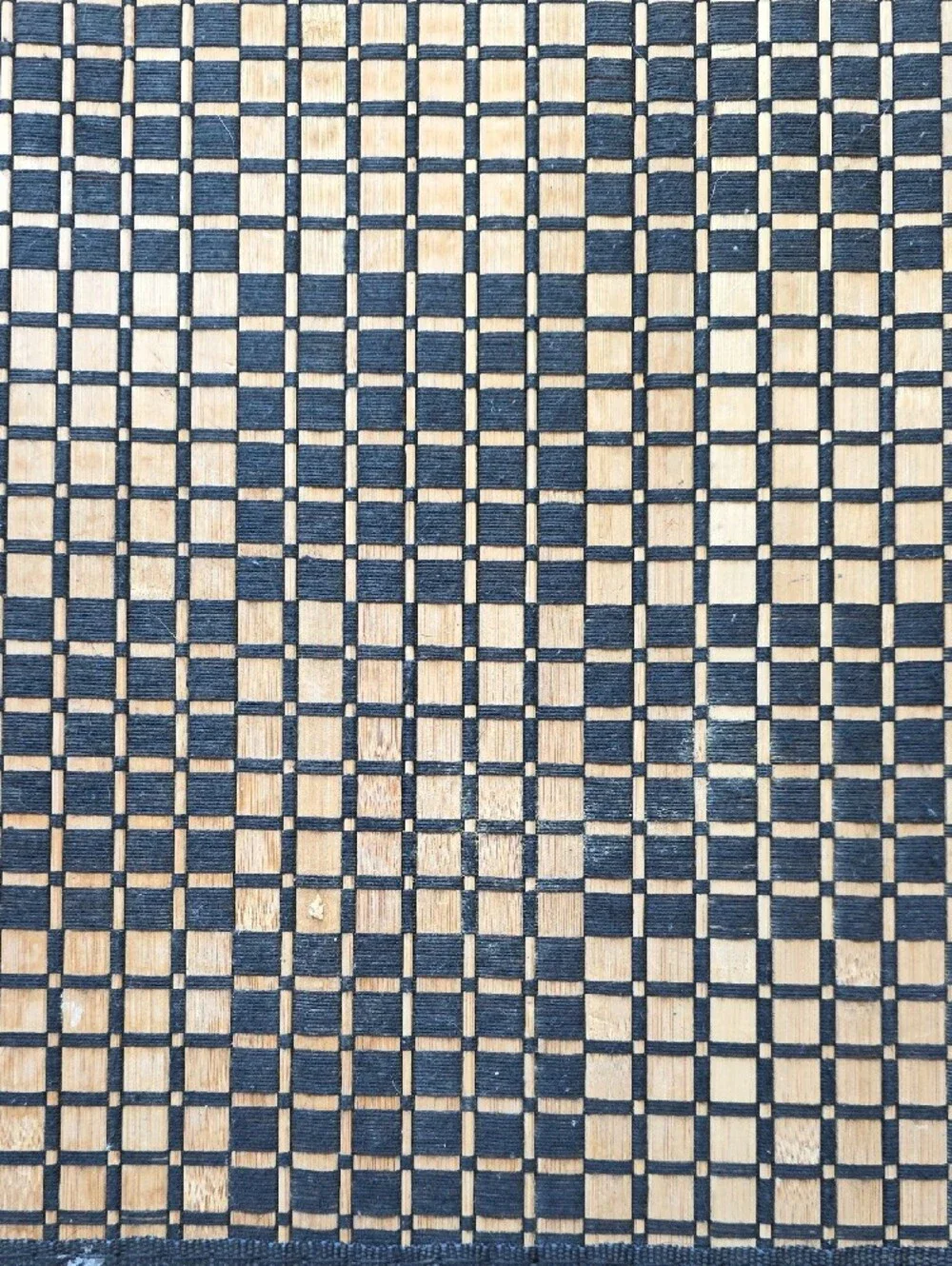 Handwoven Black and Cream Table Runner